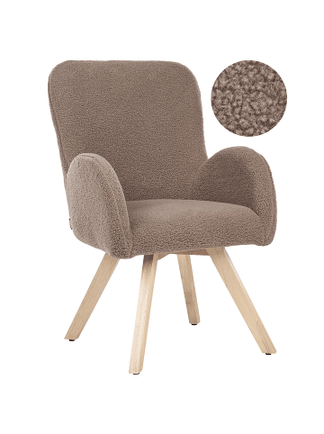 Beliani Sessel BJARN in Braun - (W) 60 x (H) 90 x (L) 55 cm