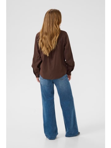 Kaffe Langarm - Hemd KAnaya Regular fit in Chocolate Brown