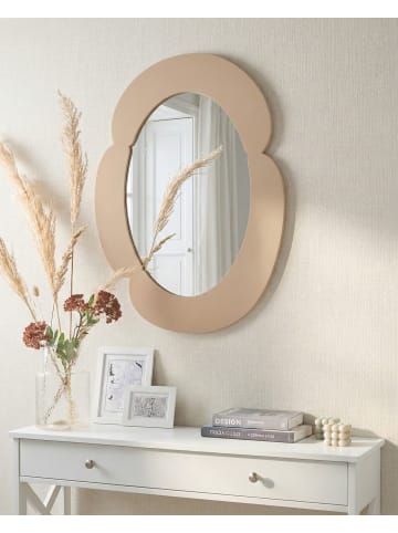 Beliani Wandspiegel ALVENA in Beige - (W) 60 x (H) 80 x (L) 2 cm Vertikal