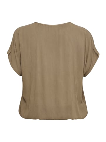 KAFFE curve Kurzarm-Bluse KCami Loose fit in Petrified Oak