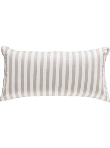 Erwin Müller Single-Jersey Kissenbezug in taupe-weiß