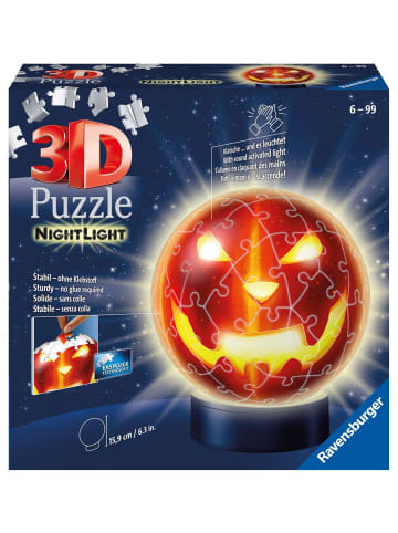 Ravensburger Ravensburger 3D Puzzle Kürbiskopf Nachtlicht 11253 - Puzzle-Ball - 72 Teile -...