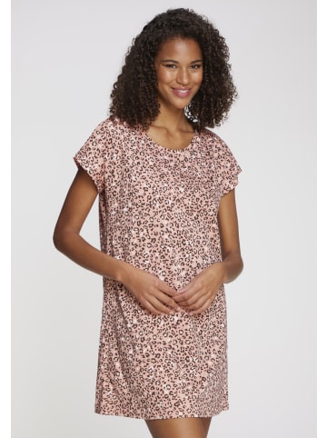 VIVANCE DREAMS Nachthemd in rosa-schwarz-gemustert