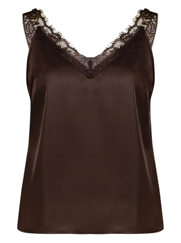 Zero  Basic-Top mit V-Ausschnitt in Chocolate Plum