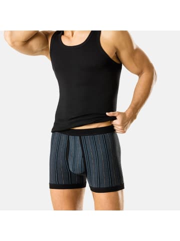 ESGE Boxershorts 3er Pack in Schwarz / Blau gestreift