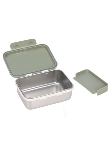 Lässig Lässig Brotdose Kinder - Edelstahl Lunchbox, Happy Prints light olive