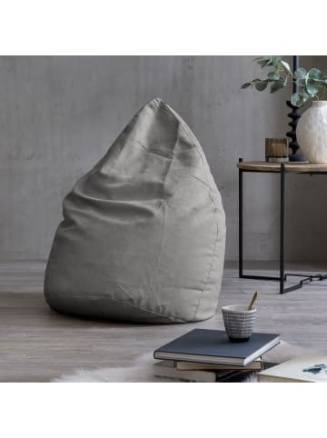 Lumaland XL Sitzsack Beanbag - 220L Füllung mit extra starken Nähten - Grau