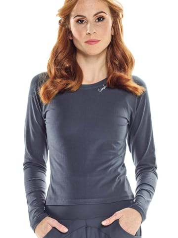 Winshape Functional Light and Soft Cropped Long Sleeve Top AET119LS in anthracite