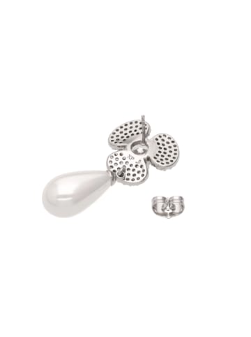 NAEMI Women Earrings in Silver White