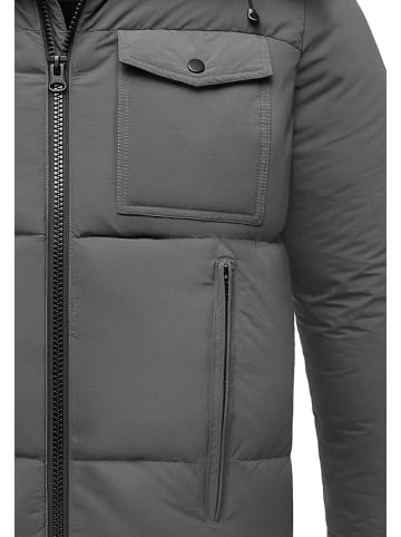 Humy Winterjacke mit Fleecefutter in Dunkelgrau