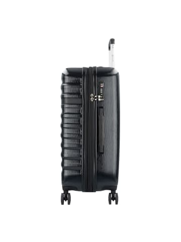 Bugatti Corium 4 Rollen Trolley 75 cm mit Dehnfalte schwarz