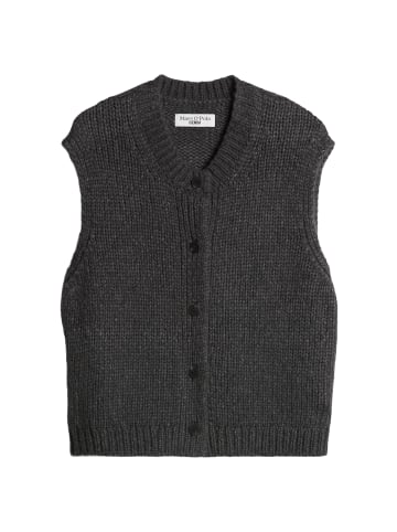 Marc O'Polo DENIM Ärmelloser Cardigan cropped in Dark Grey Melange