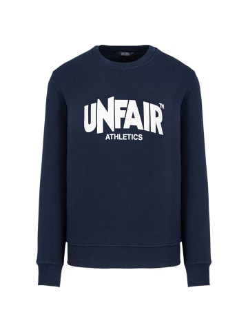UNFAIR ATHLETICS Sweatshirt Classic Label in dunkelblau / weiß