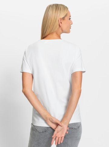 Heine T-Shirt in weiß-koralle-bedruckt