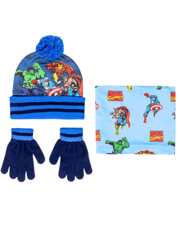 Cerda 3-tlg. Winter Set: Avengers Mütze, Schal & Handschuhe in Bunt