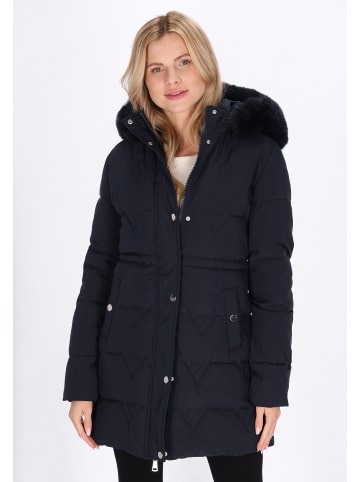 Usha Women Coat in navy