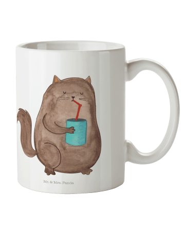 Mr. & Mrs. Panda Tasse Katze Dose ohne Spruch in Weiß