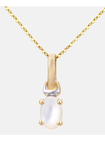 Diamant L'éternel Halskette mit Anhänger aus 375 Gelbgold mit Perle