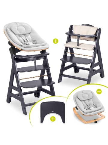 Hauck Beta Plus 5-tlg. Newbornset - Hochstuhl + in schwarz,grau