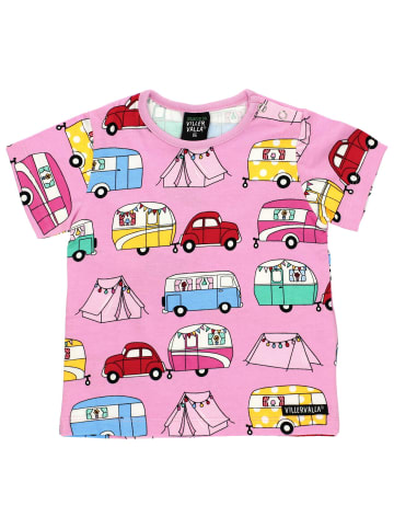 Villervalla T-Shirt Camping in rosa