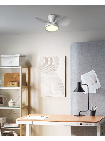Beliani 2-tlg Deckenventilator mit Licht PUNTI in Weiß