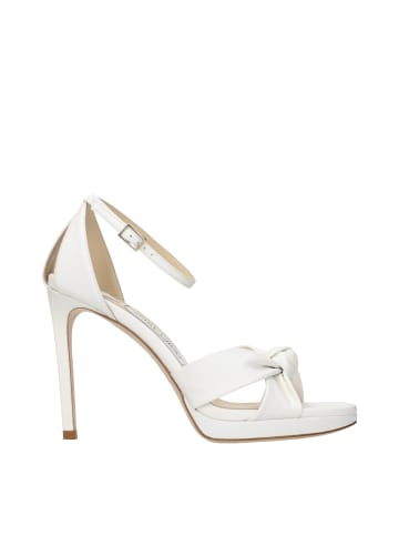 Jimmy Choo Weiß Leder Plateau Sandalen