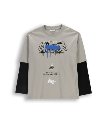 Coccodrillo Langärmliges Baumwollshirt in grau