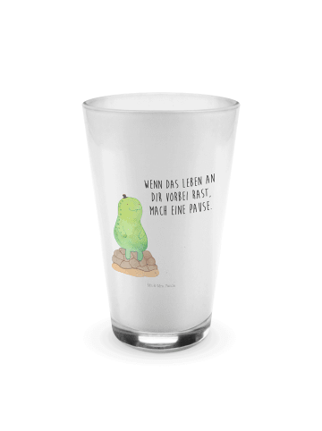 Mr. & Mrs. Panda Teeglas Schildkröte Pause mit Spruch in Transparent