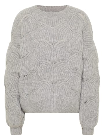 IZIA Damen Strickpullover in Hellgrau