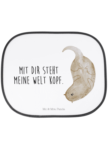 Mr. & Mrs. Panda Auto Sonnenschutz Otter Kopfüber mit Spruch in Weiß