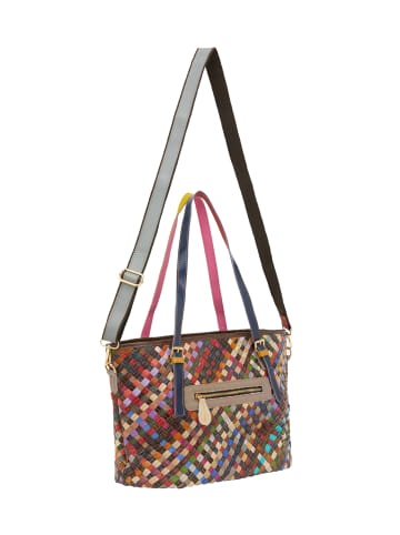 IZIA Women Tote Bag in Green Multicolor