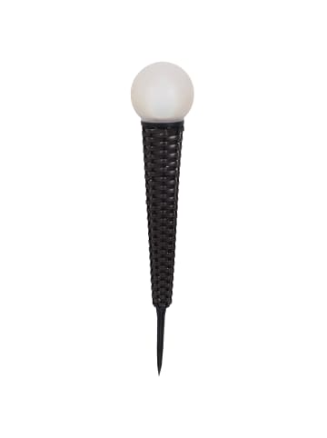 näve LED Solarleuchte "INTI" in braun - (L)10 cm x (B)10 cm x (H)54 cm