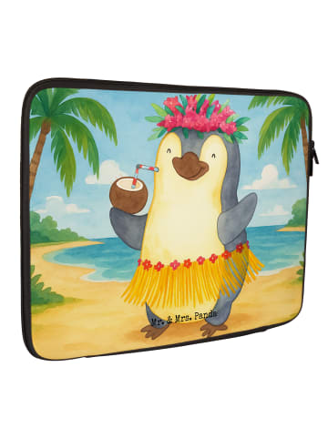 Mr. & Mrs. Panda Laptop Tasche Pinguin Kokosnuss Design ohne Spruch in Weiß