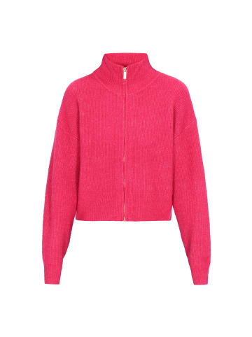 IZIA Cardigan in fuchsia melange