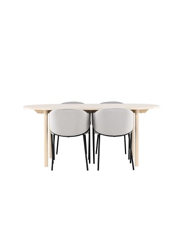 ebuy24 Essgruppe Andy (5-teilig) Whitewash 90 x 180 cm