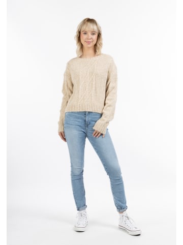 myMo Damen Strickpullover in Beige