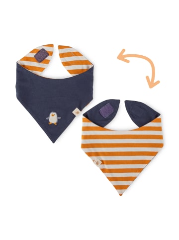 Sigikid Wendehalstuch Polar Friends in Dunkelblau/Orange