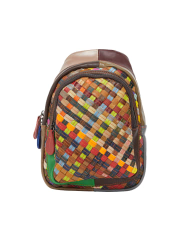 IZIA Women Hiking Backpack in Brown Multicolor