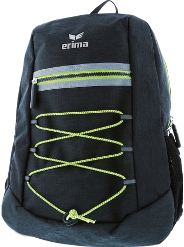 erima Squad Kinder Rucksack in schwarz melange/lime