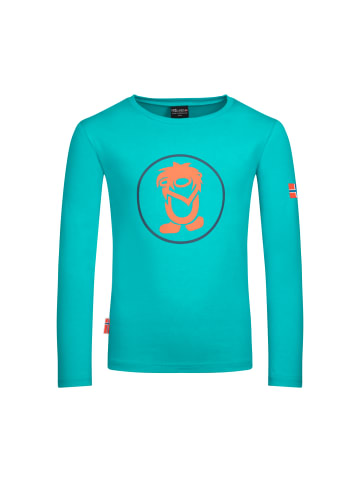 Trollkids Longsleeve "Troll" in Blaugrün/Hellorange