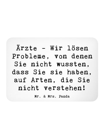 Mr. & Mrs. Panda Magnet Spruch Arzt Probleme Lösen mit Spruch in Weiß
