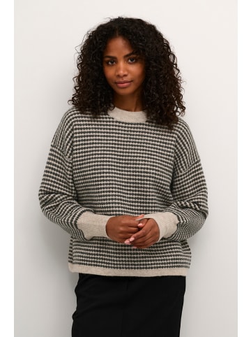 Kaffe Strickpullover KAellery Loose fit in Feather Gray/ Black Structure