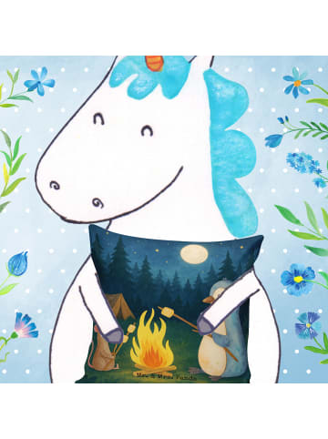 Mr. & Mrs. Panda kuschelkissen 40x40 Pinguin Lagerfeuer Design o... in Weiß