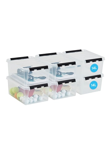 SmartStore 6er-Set Aufbewahrungsbox Classic Transparent 14L