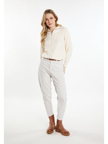 DreiMaster Damen Strickjacke in Wollweiss