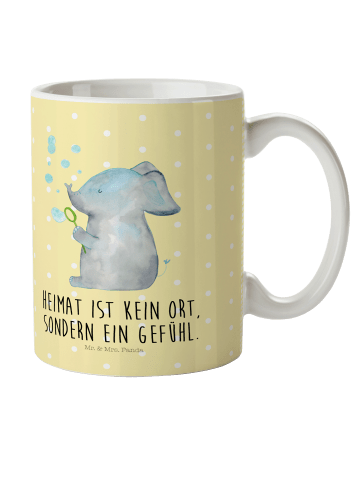 Mr. & Mrs. Panda Haferl Elefant Seifenblasen mit Spruch in Gelb Pastell