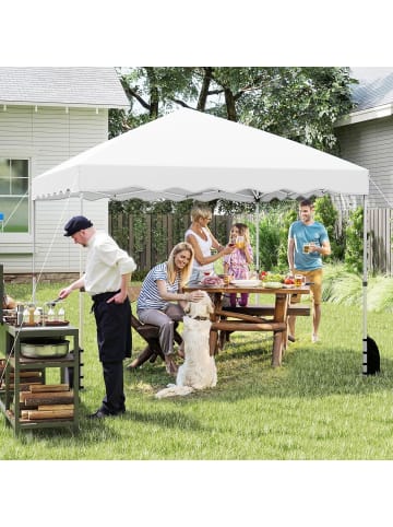 COSTWAY Pavillon 3x3 m in Weiß