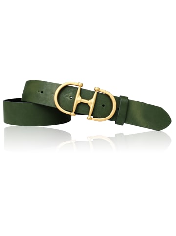 FRONHOFER Damengürtel goldene Schnalle in Khaki