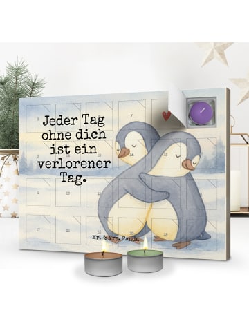 Mr. & Mrs. Panda Adventskalender Duftkerzen Pinguine Kuscheln De... in Weiß