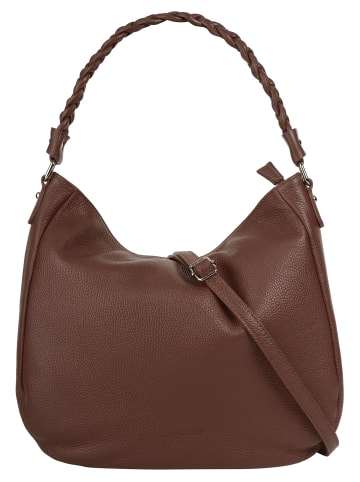 Samantha Look Handtasche echt Leder in braun